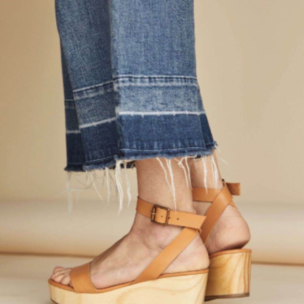 BRAND NEW WITH BOX NISOLO Sarita Wooden Wedge Sandal Sz 8